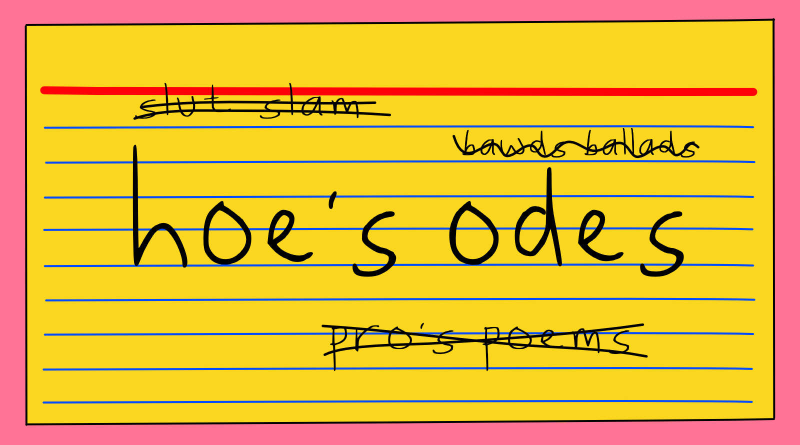 Hoe's Odes: An Ode to Amphetamines and Store Bought Dopamine